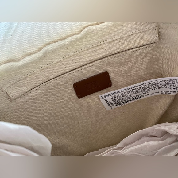 Last one🚨 Zara Macrame Knit Shell Cotton Shoulder Bag Handbag Purse Cream NWT - Picture 12 of 16